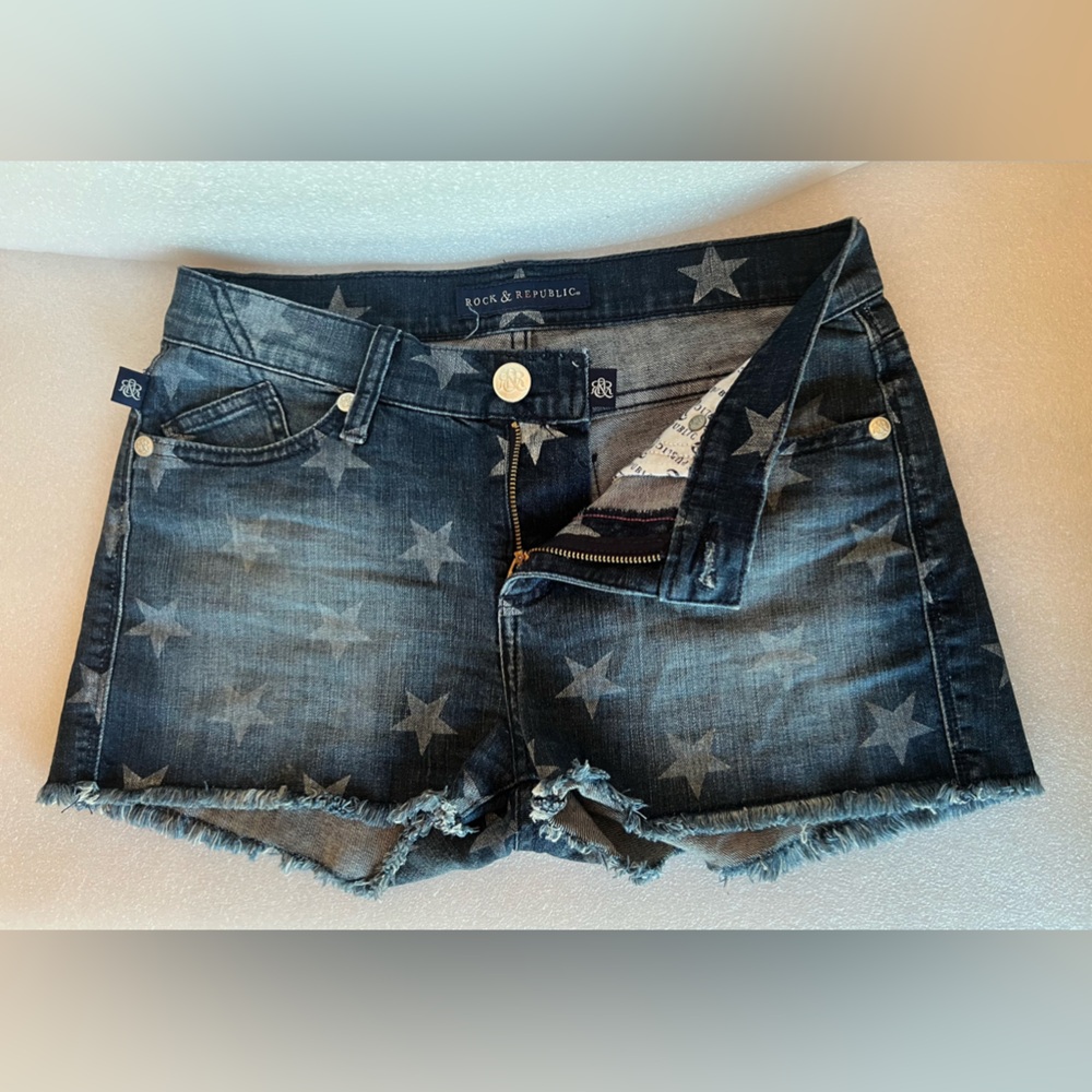 Rock & Republic denim Lolita star shorts 4